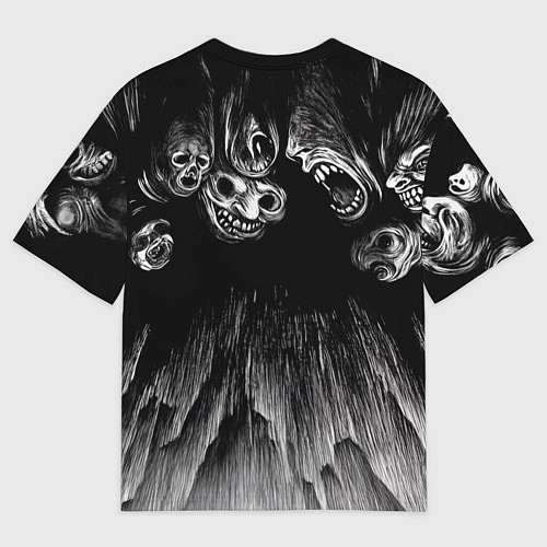 Мужская футболка оверсайз Guts in the dark / 3D-принт – фото 2