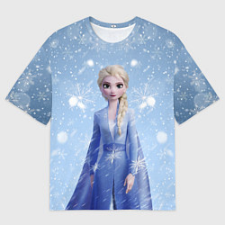 Футболка оверсайз мужская Королева Эльза из Холодного сердца, цвет: 3D-принт