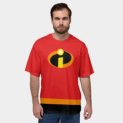 Футболка оверсайз мужская Суперсемейка костюм, цвет: 3D-принт — фото 2