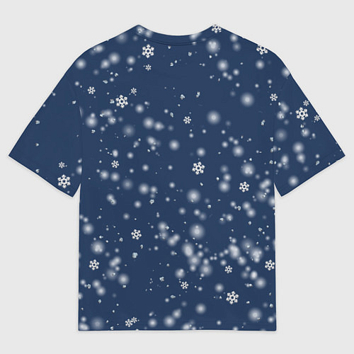 Мужская футболка оверсайз Новогодний музыкант дед мороз / 3D-принт – фото 2