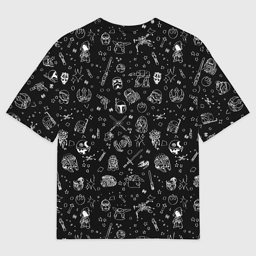 Мужская футболка оверсайз Звездные войны паттерн / 3D-принт – фото 2