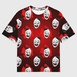 Мужская футболка оверсайз Funny clown Art in blood