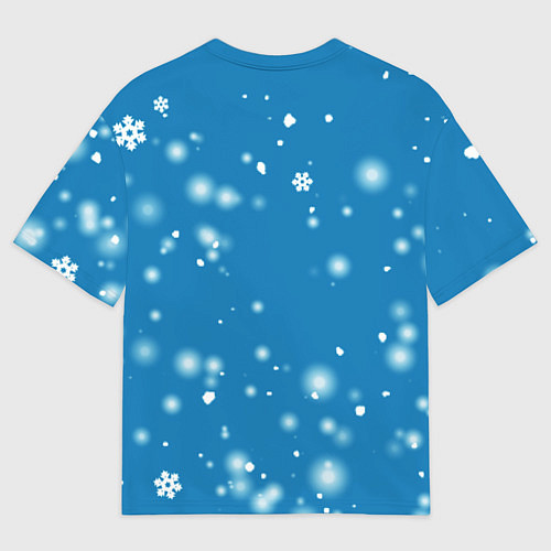 Мужская футболка оверсайз Новый год с бокалом вина / 3D-принт – фото 2