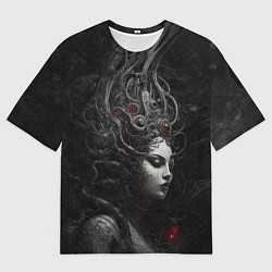 Мужская футболка оверсайз Биокибернетическая ведьма