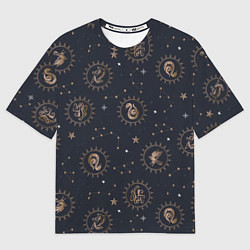 Футболка оверсайз мужская Все факультеты Хогвартса, цвет: 3D-принт