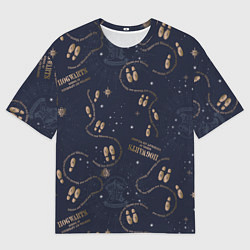 Футболка оверсайз мужская Карта мародёров Гарри Поттер, цвет: 3D-принт