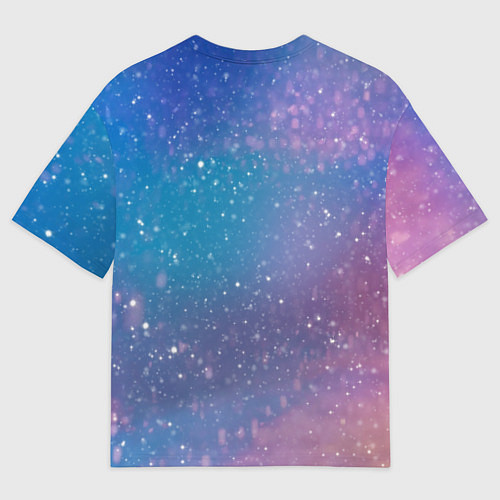 Мужская футболка оверсайз Winter falls gradient / 3D-принт – фото 2