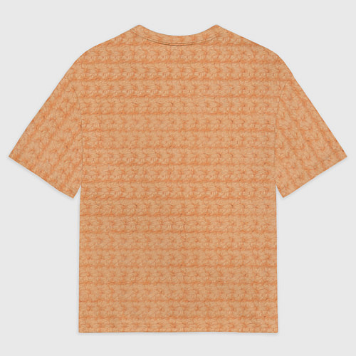 Мужская футболка оверсайз Персиковый пух / 3D-принт – фото 2