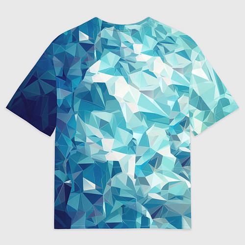 Мужская футболка оверсайз Дед Мороз хрустальный / 3D-принт – фото 2