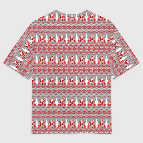 Мужская футболка оверсайз Рождественский паттерн / 3D-принт – фото 2
