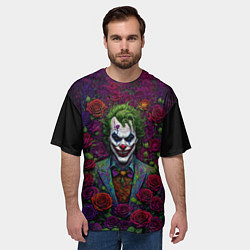 Футболка оверсайз мужская Joker - roses, цвет: 3D-принт — фото 2