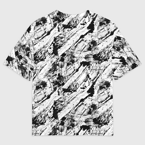 Мужская футболка оверсайз Гранж текстура отпечатки краски / 3D-принт – фото 2
