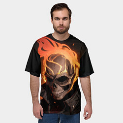 Футболка оверсайз мужская Призрачный гонщик, цвет: 3D-принт — фото 2