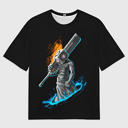 Мужская футболка оверсайз Пирамидоголовый из Portal