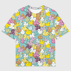 Футболка оверсайз мужская Уютные уточки, цвет: 3D-принт