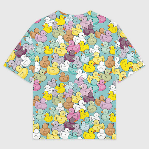 Мужская футболка оверсайз Уютные уточки / 3D-принт – фото 2