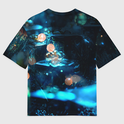 Мужская футболка оверсайз Новогодний Мидория - Моя геройская академия / 3D-принт – фото 2