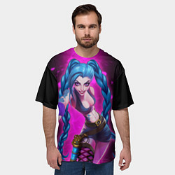 Футболка оверсайз мужская Jinx Arcane League of Legends game, цвет: 3D-принт — фото 2