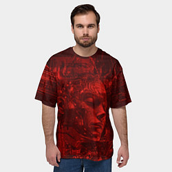 Футболка оверсайз мужская Спящий андроид, цвет: 3D-принт — фото 2