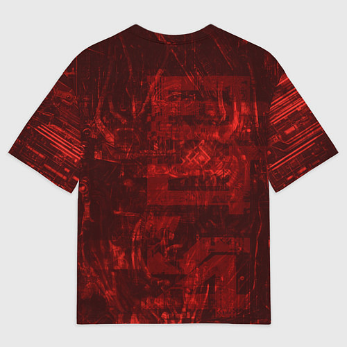 Мужская футболка оверсайз Спящий андроид / 3D-принт – фото 2