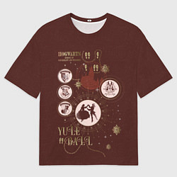 Мужская футболка оверсайз Гарри Поттер - Святочный Бал