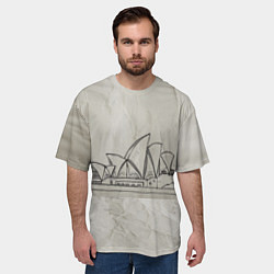 Футболка оверсайз мужская Сидней, цвет: 3D-принт — фото 2