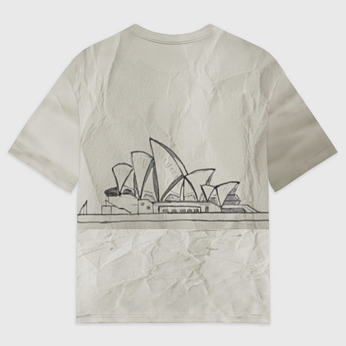 Мужская футболка оверсайз Сидней / 3D-принт – фото 2