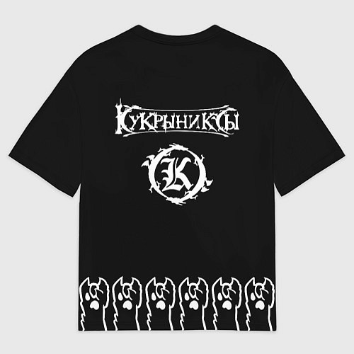 Мужская футболка оверсайз Кукрыниксы: рок кот / 3D-принт – фото 2