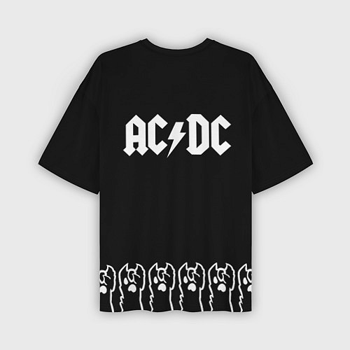 Мужская футболка оверсайз AC DC: cat rock / 3D-принт – фото 2