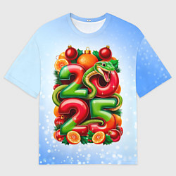 Футболка оверсайз мужская Змеи к нам приходят 2025, цвет: 3D-принт