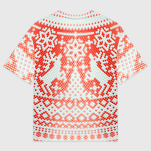 Мужская футболка оверсайз Новогодняя шкура змеи / 3D-принт – фото 2