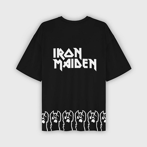 Мужская футболка оверсайз Iron Maiden: cat rock / 3D-принт – фото 2