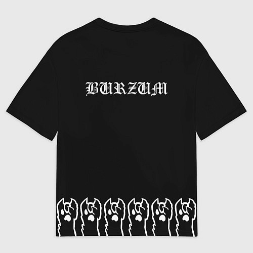 Мужская футболка оверсайз Burzum: cat rock / 3D-принт – фото 2