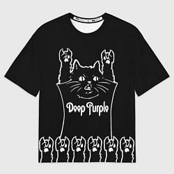 Футболка оверсайз мужская Deep Purple: cat rock, цвет: 3D-принт