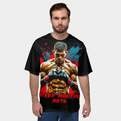 Футболка оверсайз мужская Смешанные боевые искусства, цвет: 3D-принт — фото 2