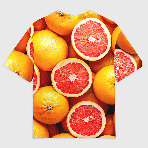 Мужская футболка оверсайз Грейпфруты / 3D-принт – фото 2