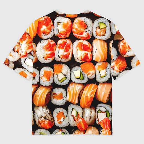 Мужская футболка оверсайз Большой сет роллов / 3D-принт – фото 2