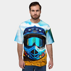 Футболка оверсайз мужская BMX шлем, цвет: 3D-принт — фото 2