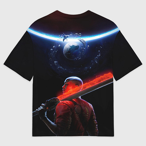 Мужская футболка оверсайз Героиня Intergalactic the heretic prophet / 3D-принт – фото 2