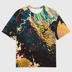 Мужская футболка оверсайз Абстракция ктулху - нейросеть