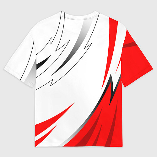 Мужская футболка оверсайз Российский красный - герб / 3D-принт – фото 2