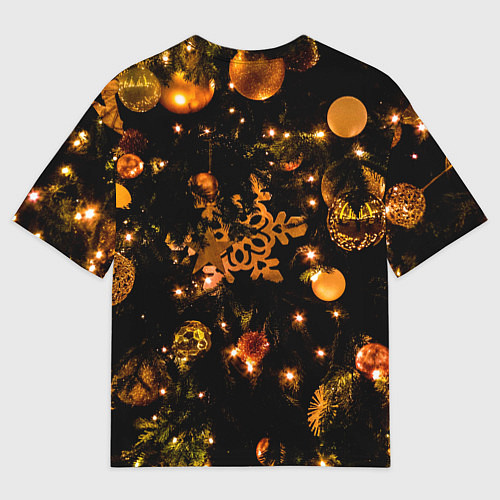 Мужская футболка оверсайз Новогоднее украшение / 3D-принт – фото 2
