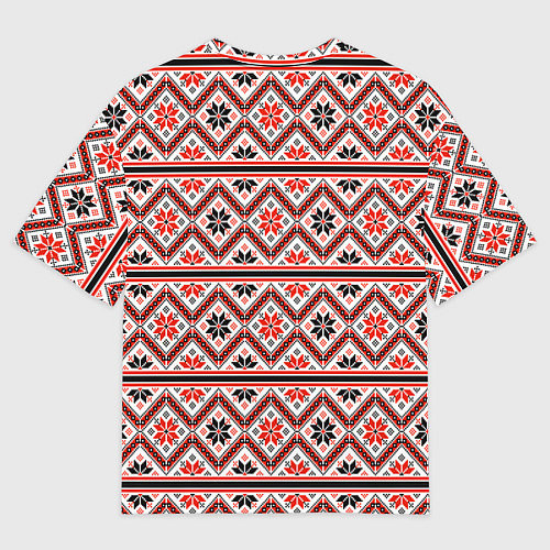 Мужская футболка оверсайз Этническая вышивка / 3D-принт – фото 2