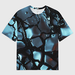 Футболка оверсайз мужская The liquid substance is grey, цвет: 3D-принт