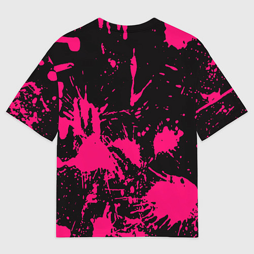 Мужская футболка оверсайз Nirvana pink color / 3D-принт – фото 2