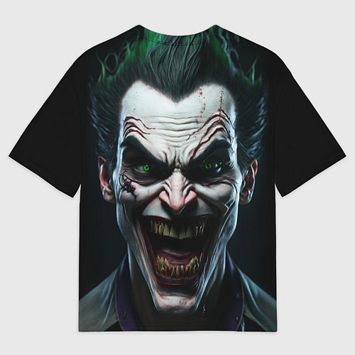 Мужская футболка оверсайз Джокер - лицо / 3D-принт – фото 2