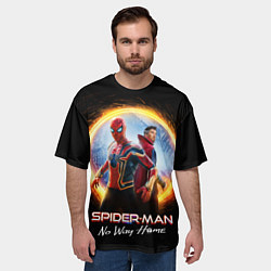 Футболка оверсайз мужская Доктор Стрэндж и Человек паук нет пути домой, цвет: 3D-принт — фото 2