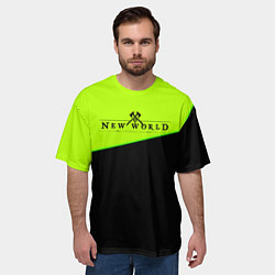 Футболка оверсайз мужская New world geomerty, цвет: 3D-принт — фото 2