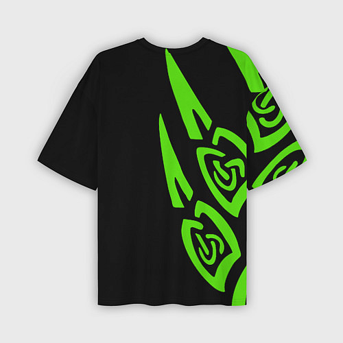 Мужская футболка оверсайз Razer лого лес / 3D-принт – фото 2
