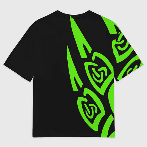 Мужская футболка оверсайз Razer лого лес / 3D-принт – фото 2
